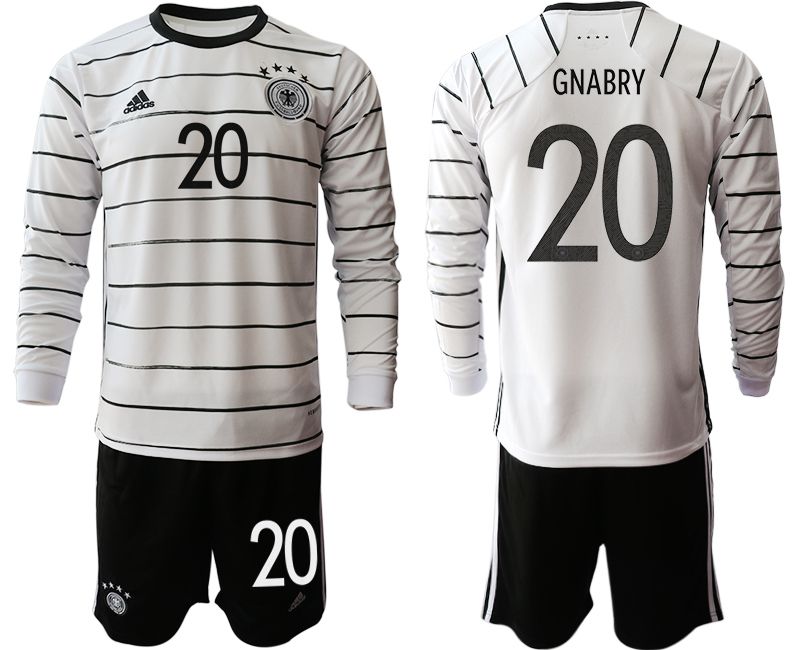 Men 2021 World Cup National Germany home long sleeve #20 white Soccer Jerseys->->Soccer Country Jersey